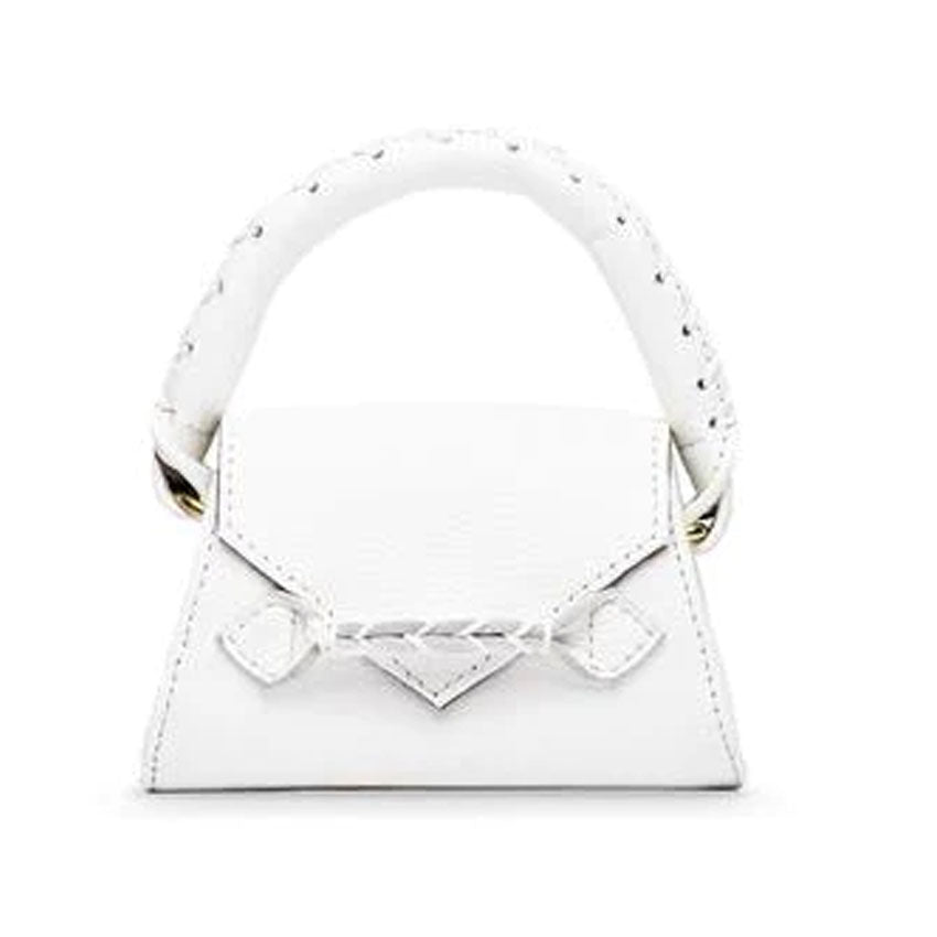 Jacquemus Le Chiquito Micro Textured Leather Tote White