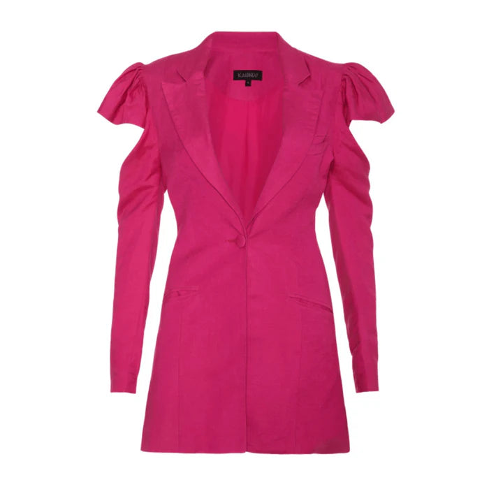 Kahindo Abbe Tuxedo Jacket with plunging neckline and sleeve cut-out