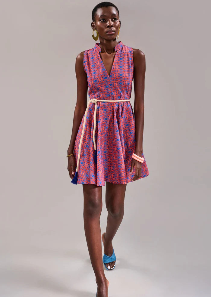 Kahindo Houtbay Sleeveless Dress with pockets and a chic band collar