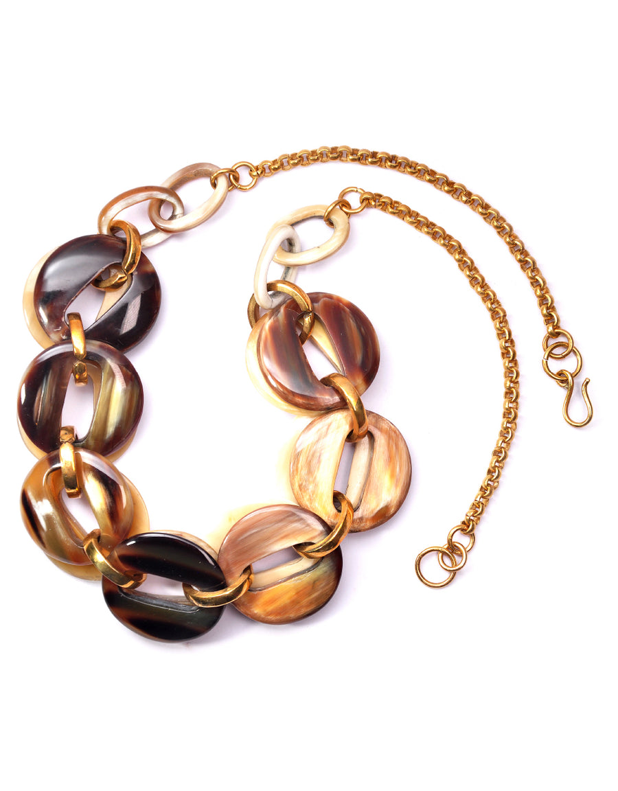 Ankole Luxury Msia Necklace with Double Oval Horns