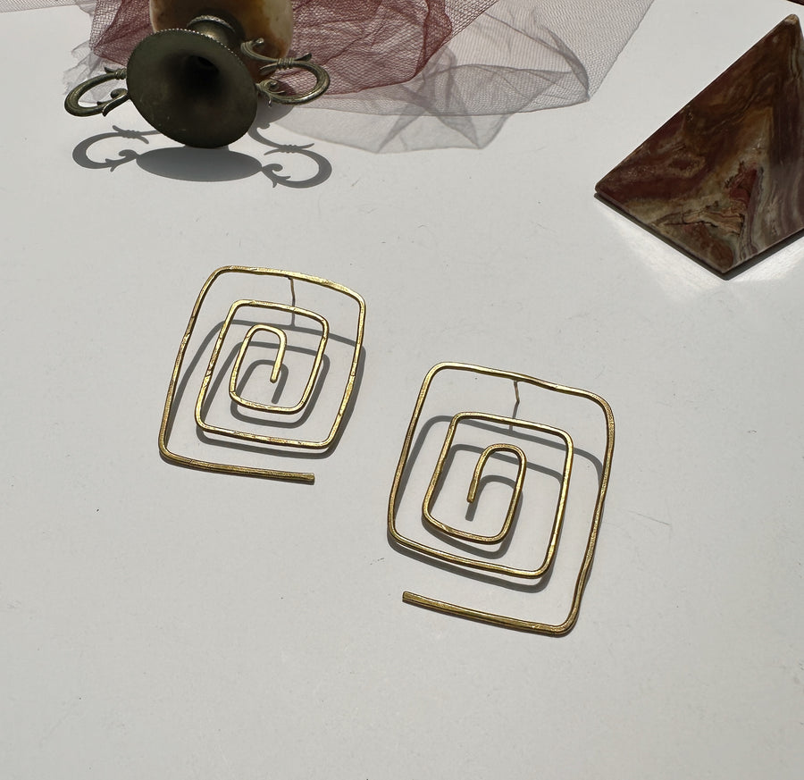 Renikeji Scarpa Earrings in brass