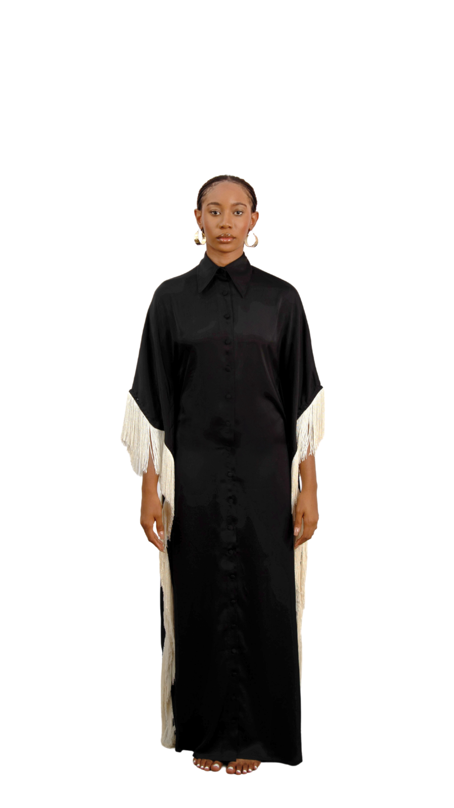 Domina by Michelle Black Pride Unlined Kaftan with Button down front