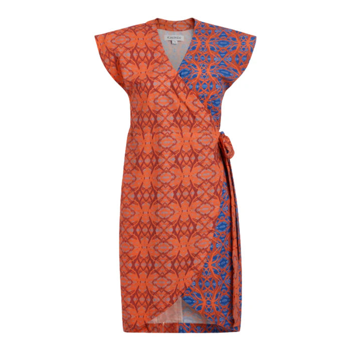 Kahindo Hermanus Wrap Dress with delicate waist tie at the back