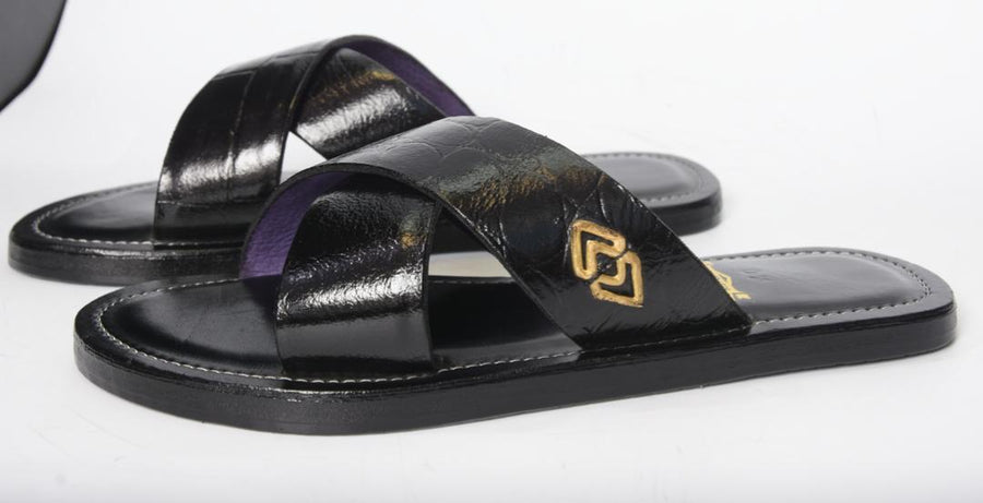 Nubia leather open Slippers in new design