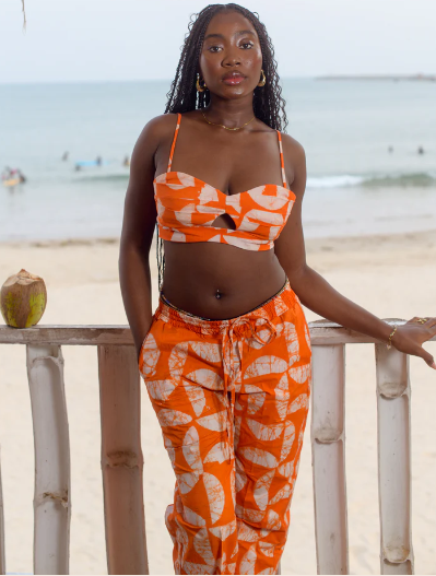 Oya Abeo Orangina Bottom, hand-printed pants