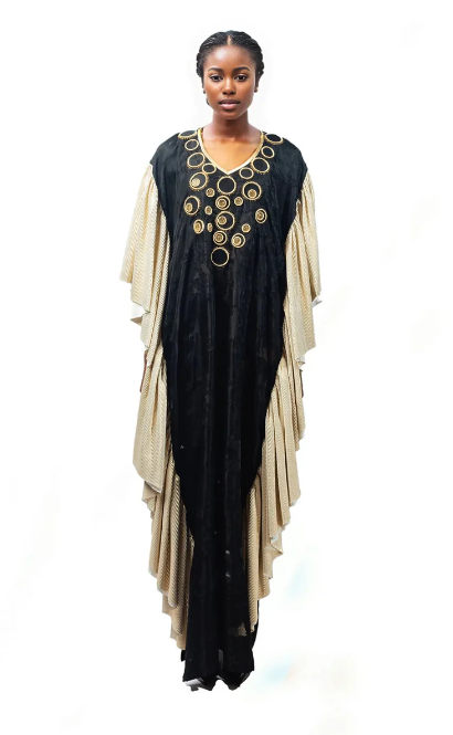 Yeside Laguda Nupe Kaftan with exquisite beaded ring embroidery