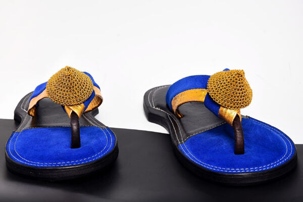 The Akan Gold ornament Slippers in new design