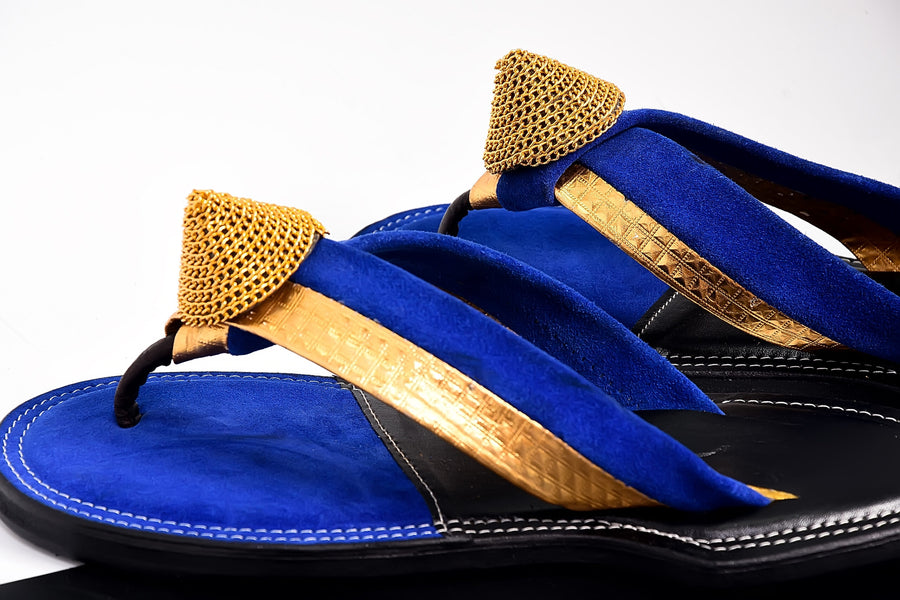 The Akan Gold ornament Slippers in new design