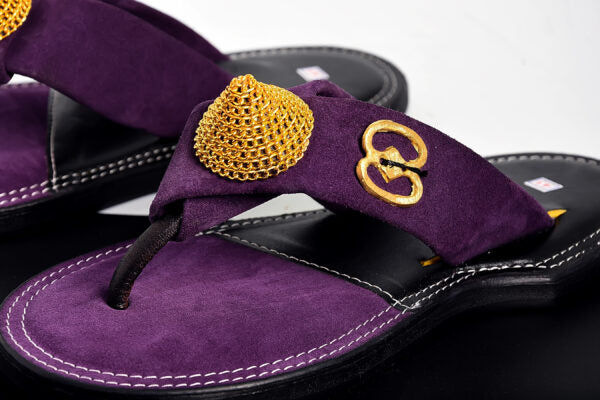 The Akan gold ornament Flat Slippers in Latest Fashion