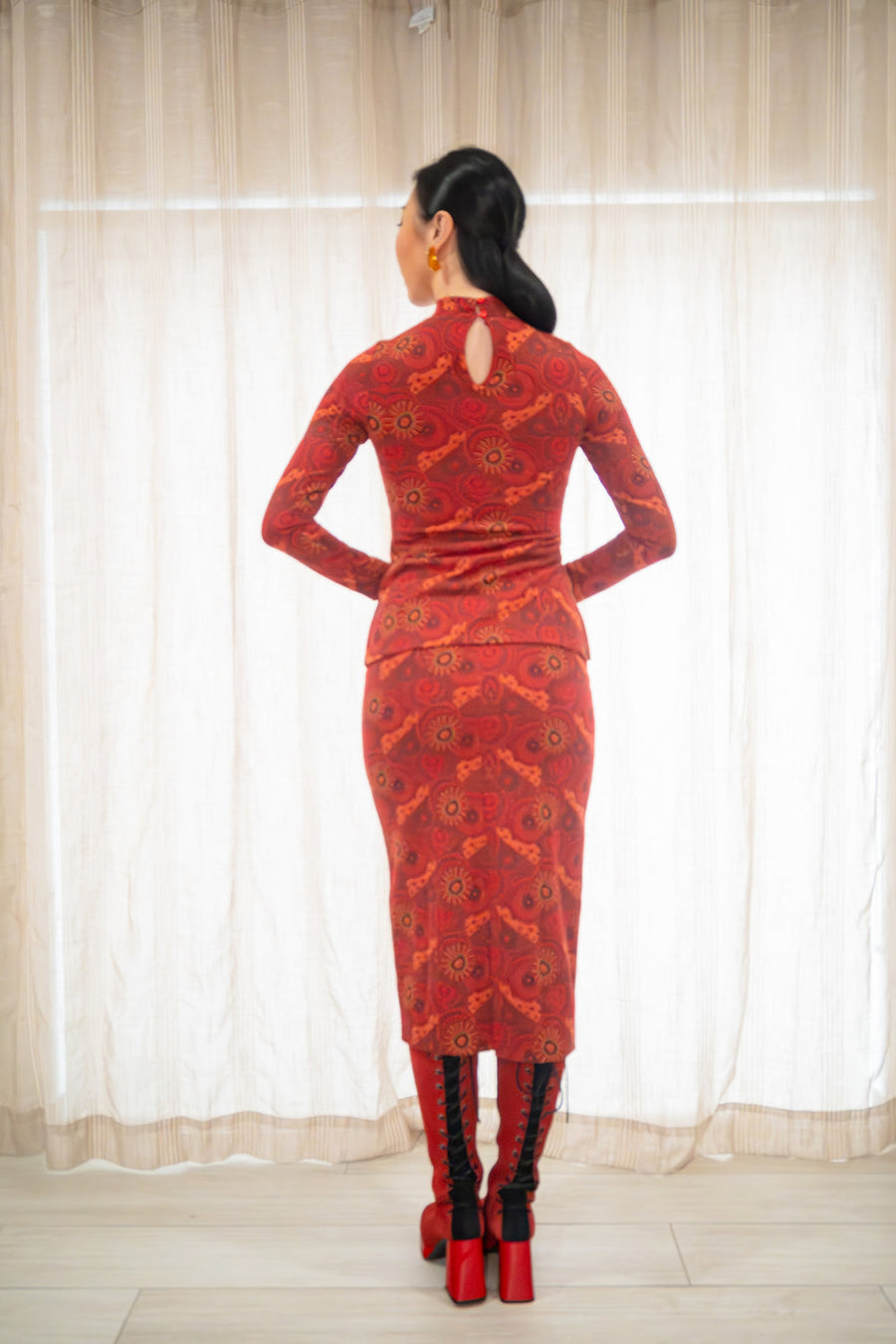 Kahindo Banjul Skirt with a back slit