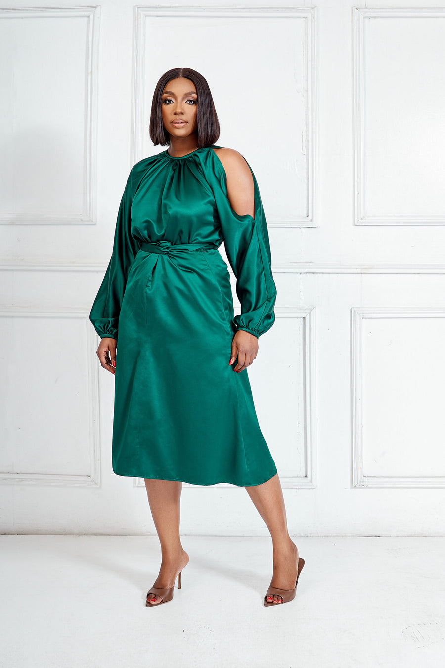 Erilyn Monte Carlo set green with a blouse and skirts