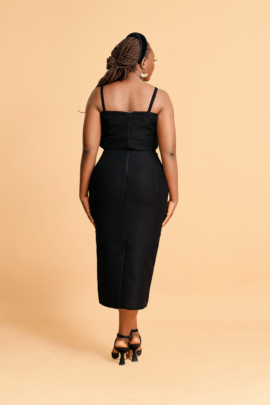 Erilyn Toni Aso-Oke skirt with back zip fastening