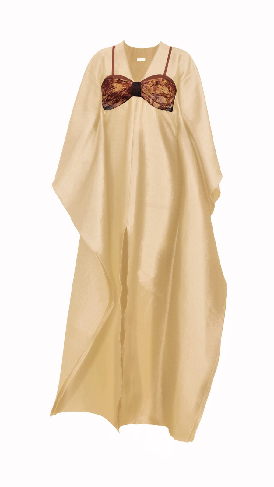 Domina by Michelle Chechi V-neckline Kaftan with Invisible zip at Centre back