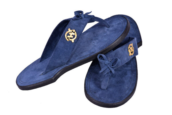 The Akan leather accents latest design Slippers