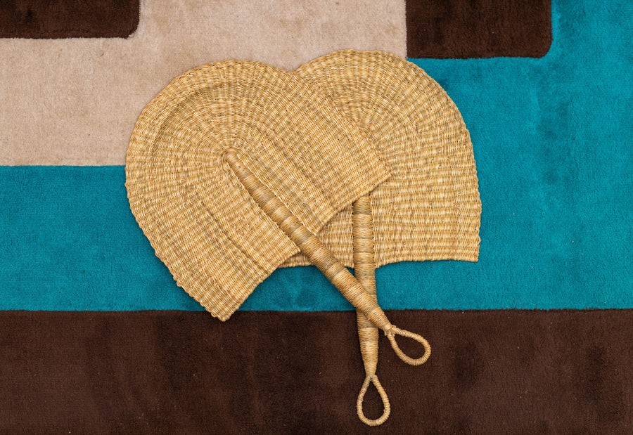 African Handwoven Wall Decor and hand-fan