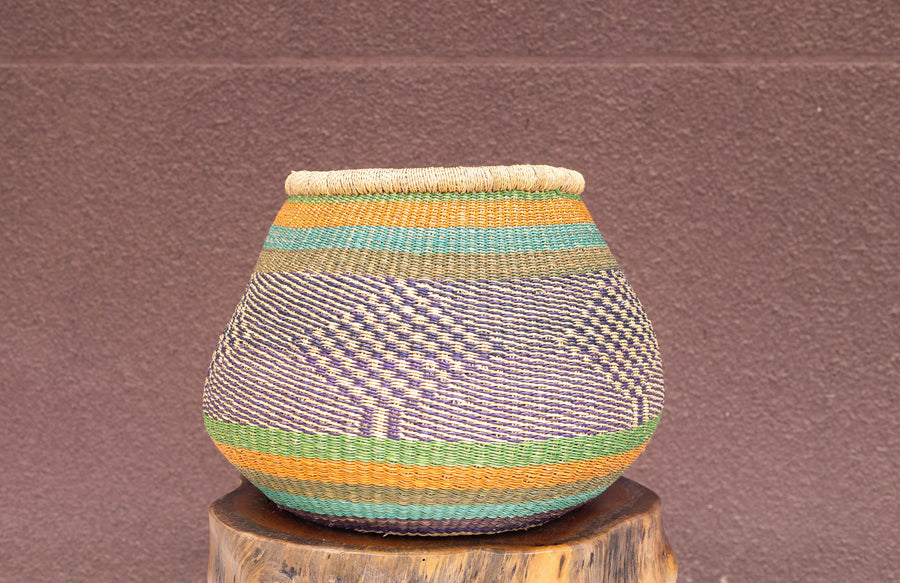 Large Hand-woven African Pot storage basket