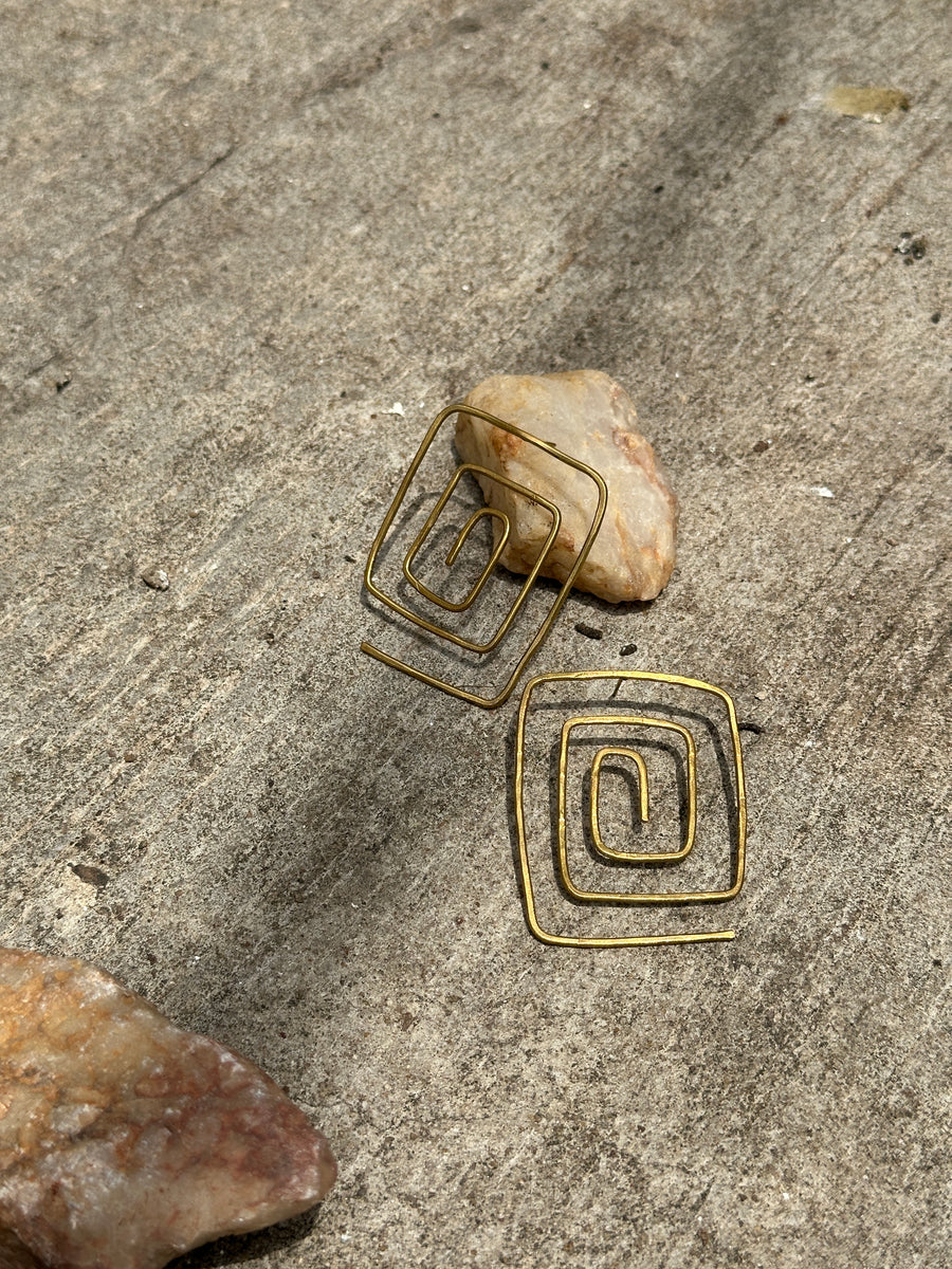 Renikeji Scarpa Earrings in brass