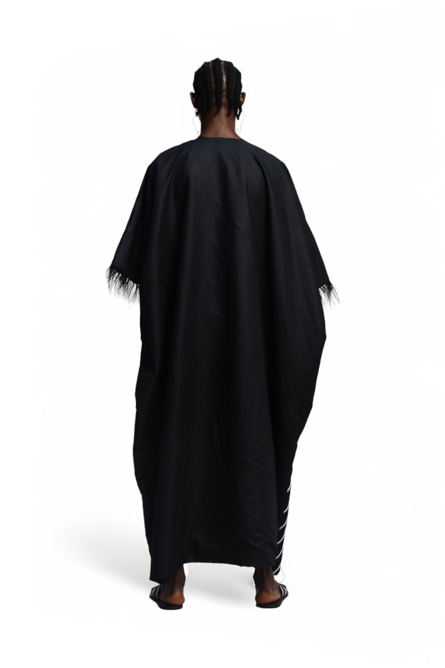 Cute-Saint Pele Boubou with diagonal 3D embroidery details