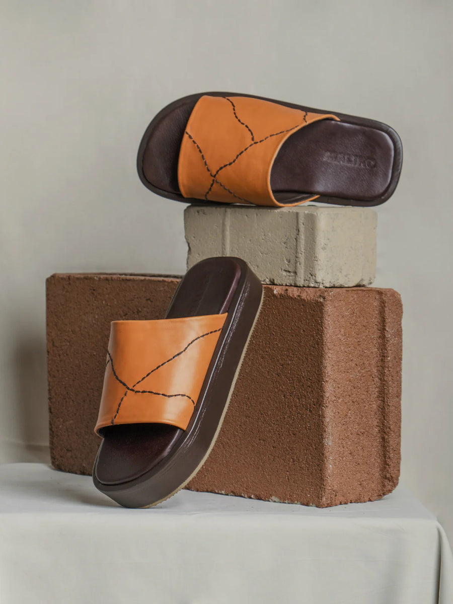 Maliko Agbisi shoes with Leather upper, leather insole, and lining