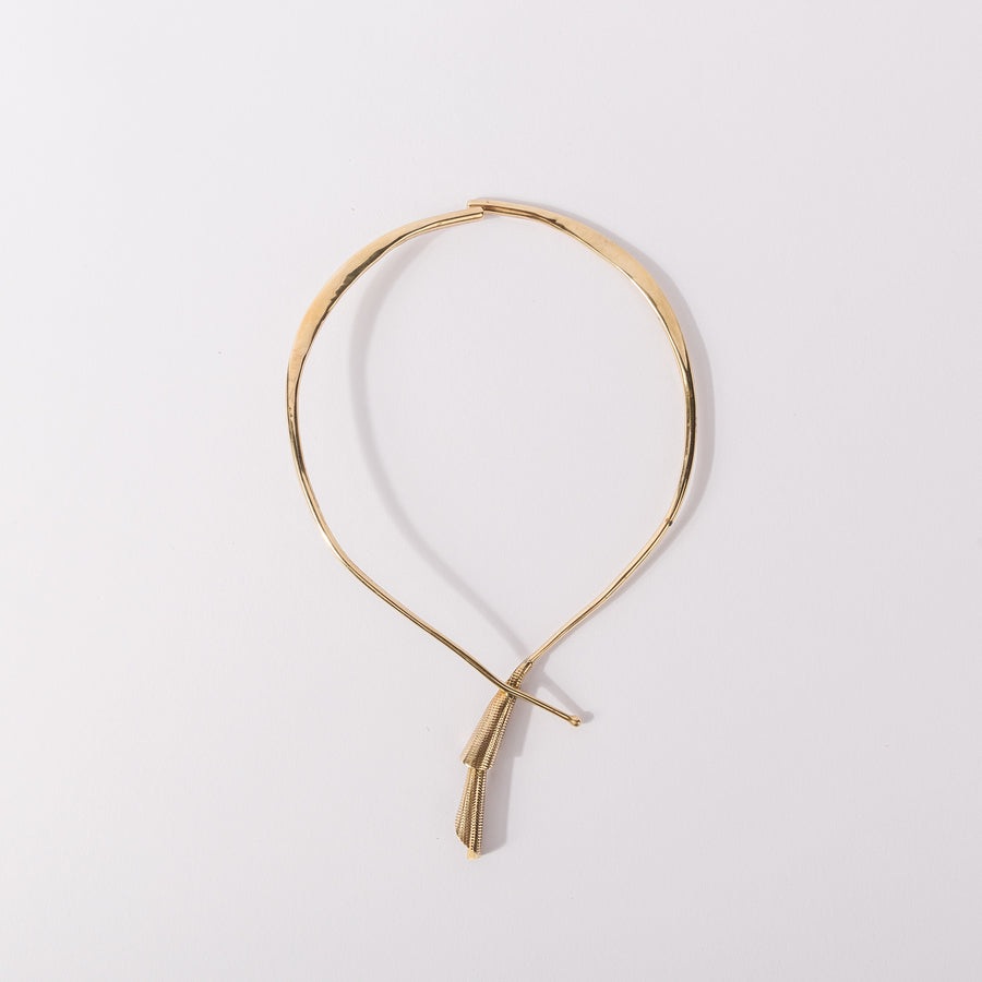 Ankole Luxury Akina Brass Chocker with a petal pendant