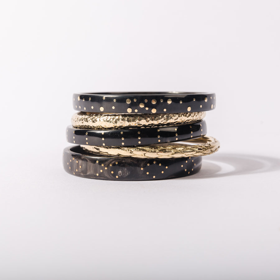 Ankole Luxury Kanene Bangles with brass inlays and brass