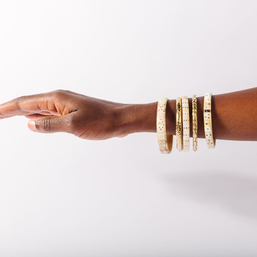 Ankole Luxury Kanene Bangles with brass inlays and brass