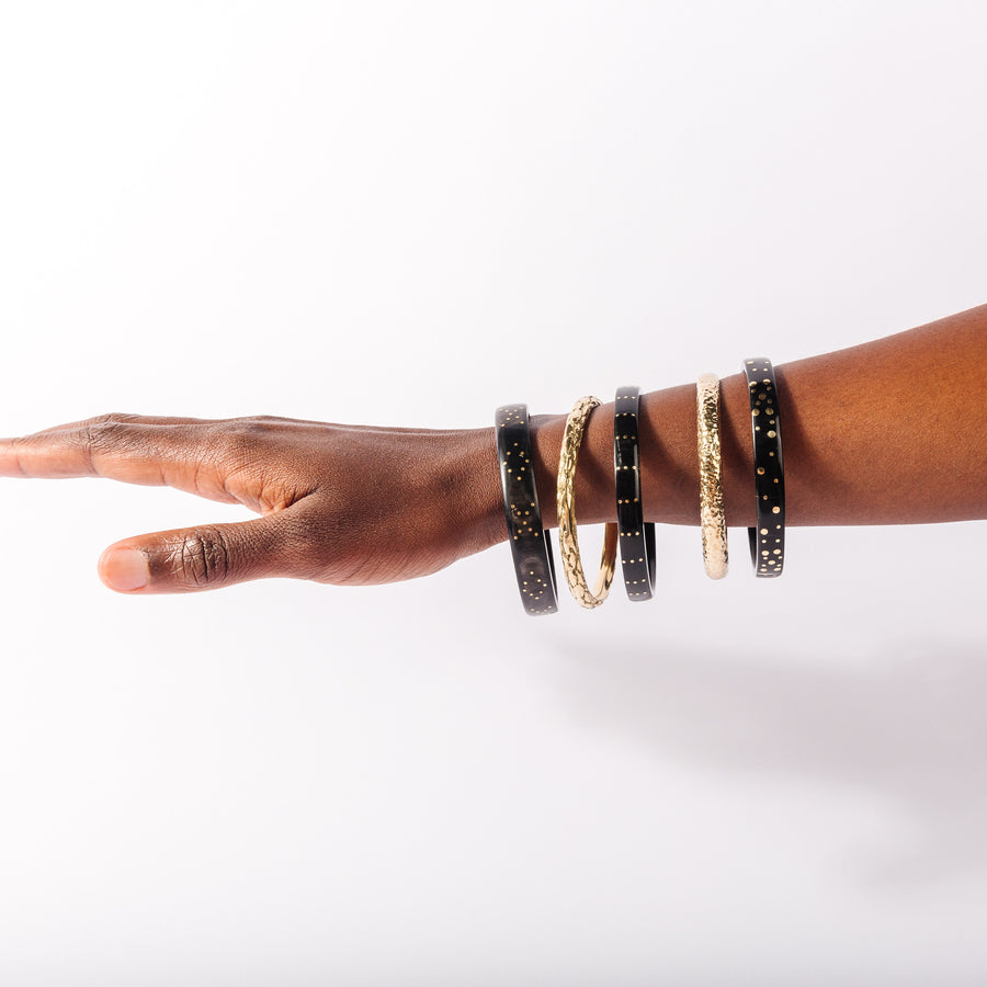 Ankole Luxury Kanene Bangles with brass inlays and brass