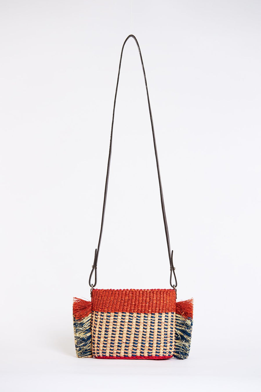 AAKS Hana Mini Tan bag with side fringe detailing