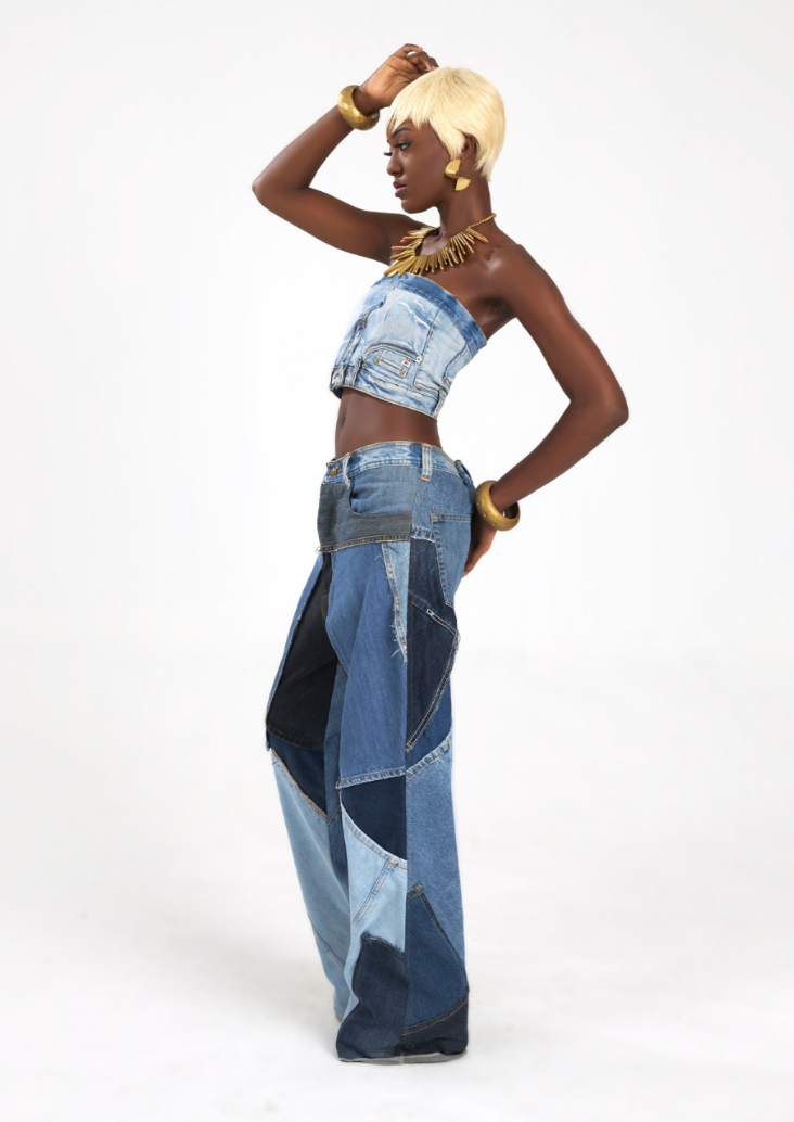 Boyedoe Odeneho Upcycled Denim Bustier