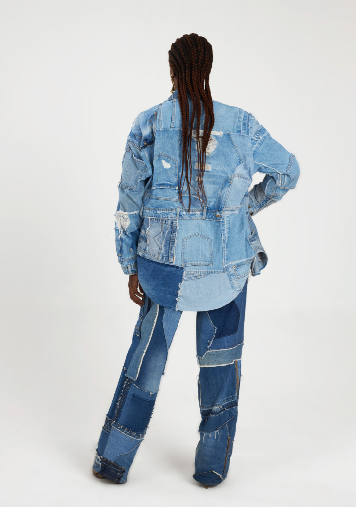 Boyedoe Odeneho II Long Sleeve Patchwork Denim Oversized Shirt