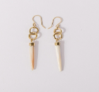 Ankole Luxury Jawabu Horn spike Earrings with brass