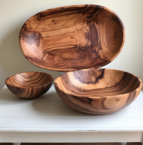 DIADOTA Waridi Oval Wooden Bowl