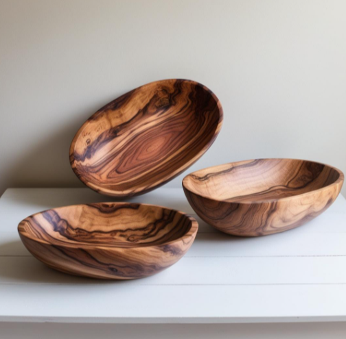 DIADOTA Waridi Oval Wooden Bowl