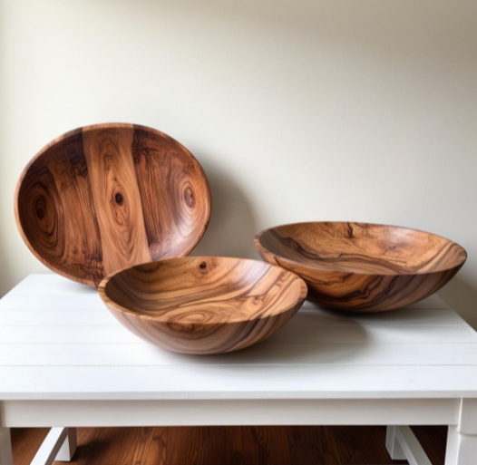 DIADOTA Waridi Round Wooden Nesting Bowl