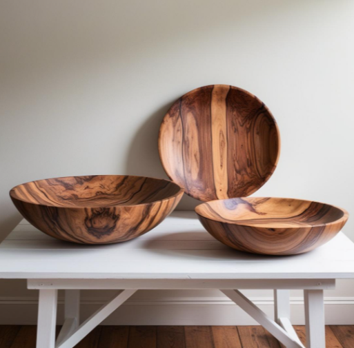 DIADOTA Waridi Round Wooden Nesting Bowl