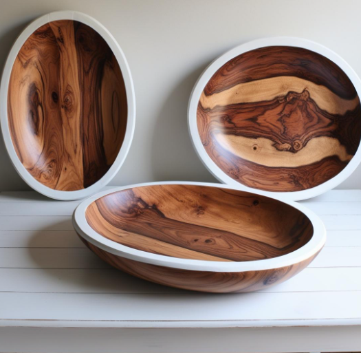 DIADOTA Zia Oval Wooden Bowl