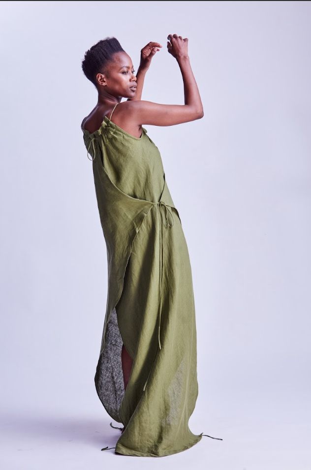 THE CLOTH Bequia dress with a drawstring neckline