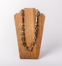 Ankole Luxury Amana Necklace with bronze links and Randon horn