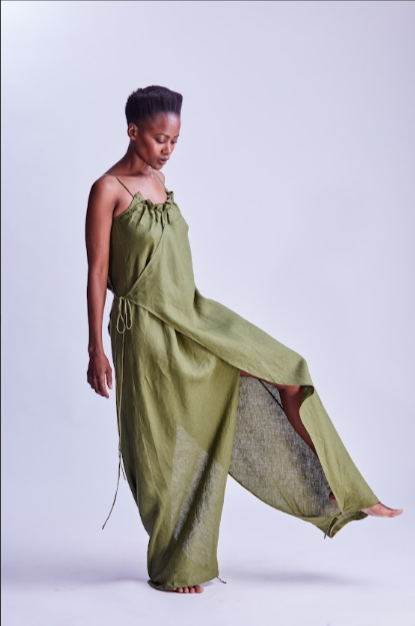 THE CLOTH Bequia dress with a drawstring neckline