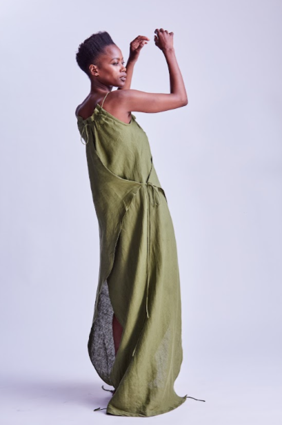 THE CLOTH Bequia dress with a drawstring neckline