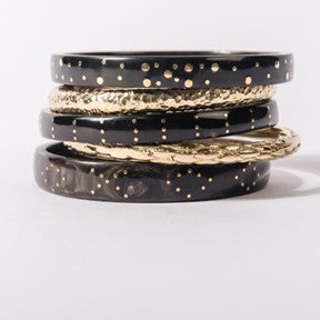 Ankole Luxury Kanene Bangles with brass inlays and brass