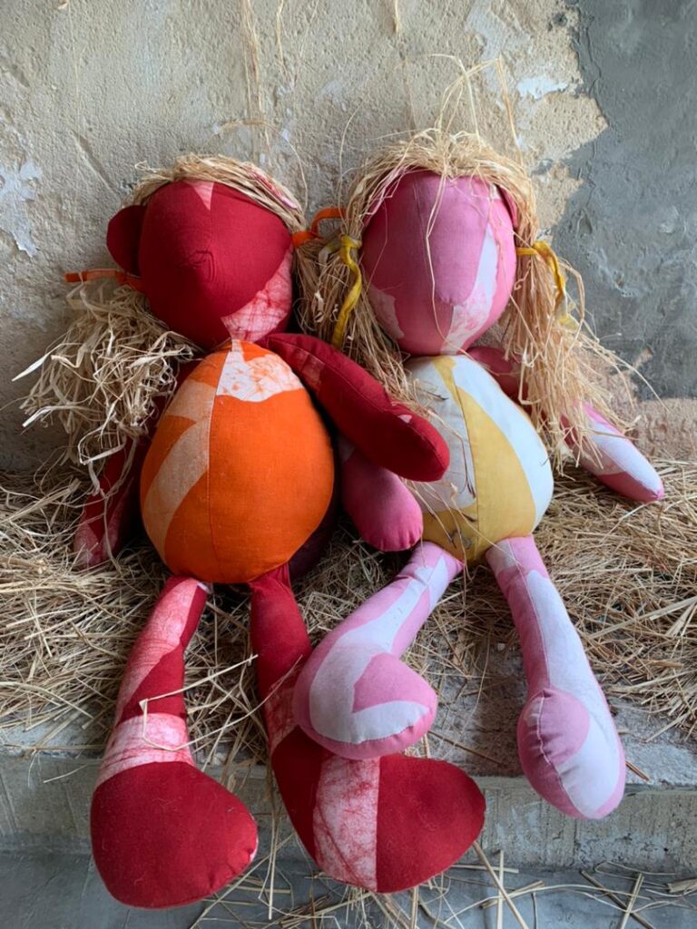 Eki Kéré fabric stuffed dolls