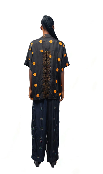 Yeside Laguda Ede Set, stunning beaded blouse and  stylish pants