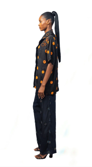 Yeside Laguda Ede Set, stunning beaded blouse and  stylish pants