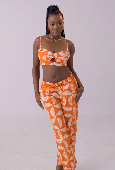 Oya Abeo Orangina Bottom, hand-printed pants