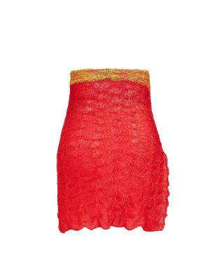 Bloke Knit Skirt with a side slit
