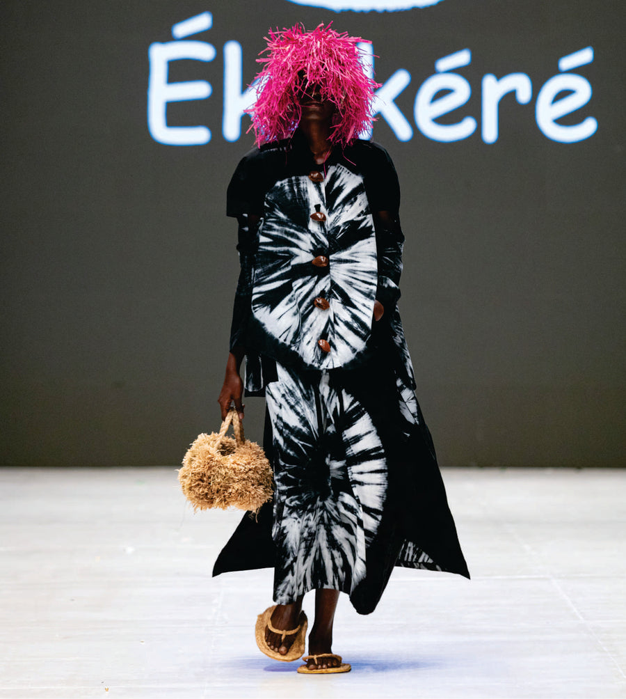 Eki Kéré Tie Dye Shirt and Skirt with a high slit