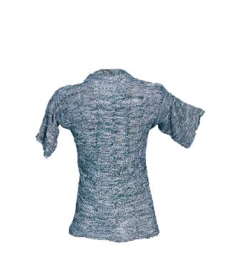 Bloke Blue Marl T-shirt with Short-sleeve knitted