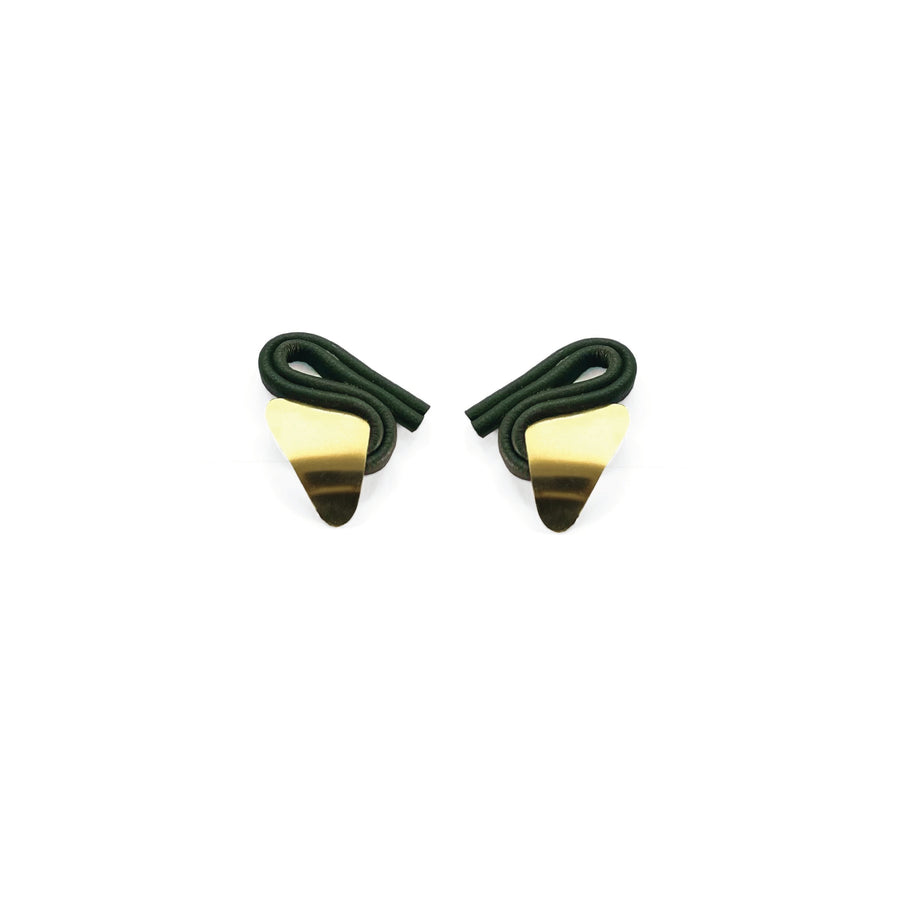 XITA Evoke earrings- mini dark green