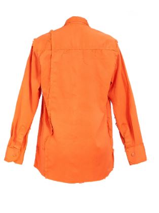 Bloke Orange Patch Frill Shirt with Printed chest pocket